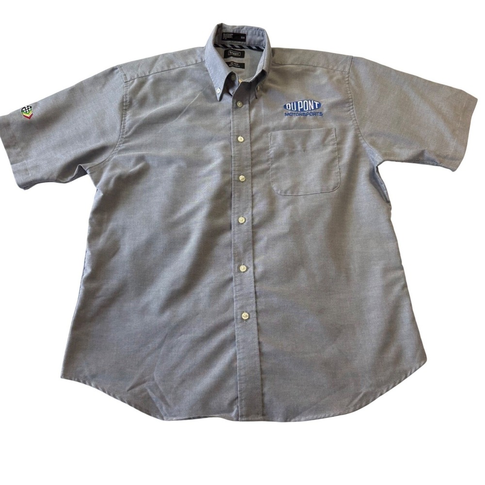 DuPont Motorsports Jeff Gordon NASCAR Racing Short Sleeve Button Down Shirt M